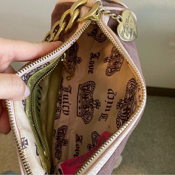 Y2K Vintage juicy couture velour purple and pink barrel shoulder bag - Picture 5 of 12